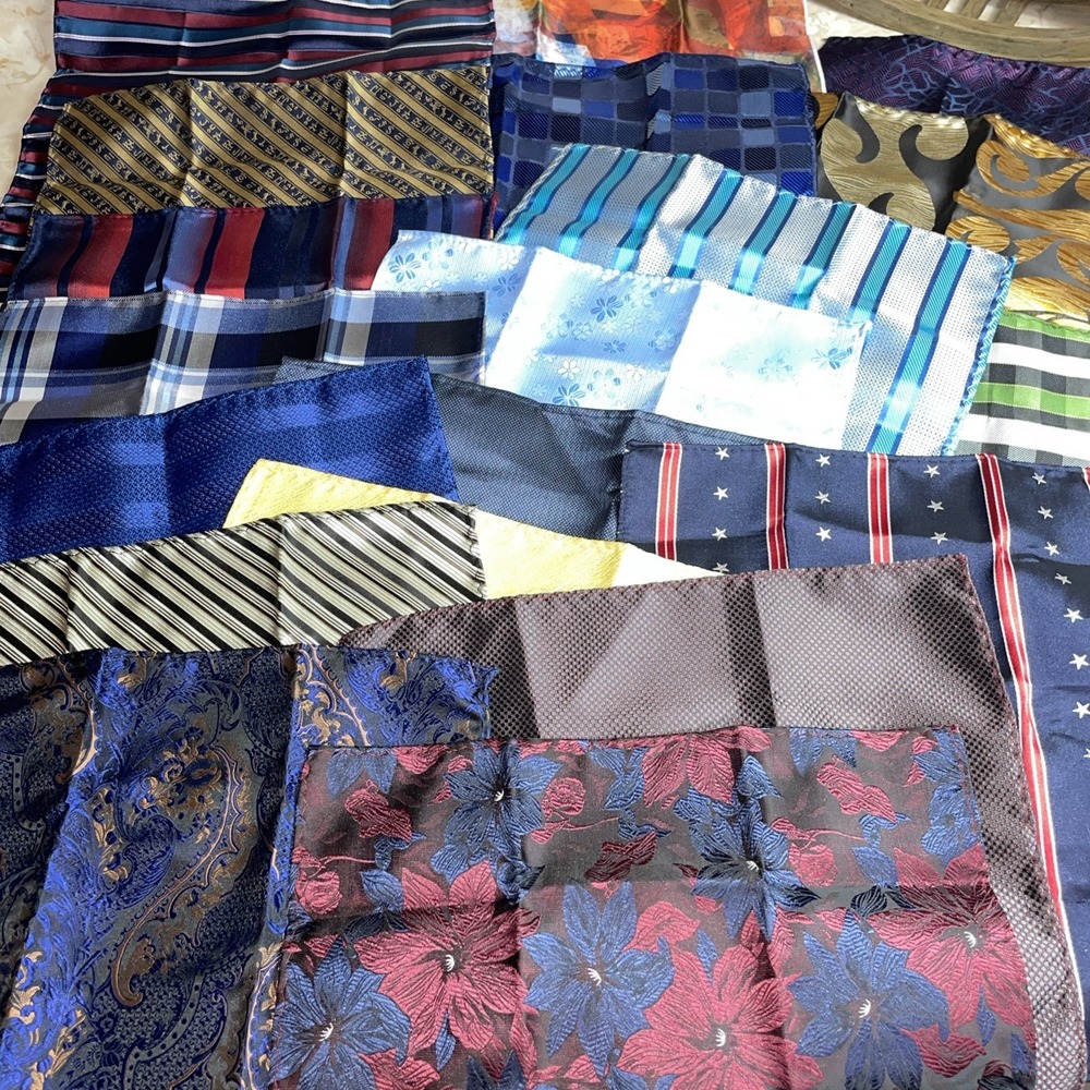 Set of 22 NWOT Dress Pocket Square Scarf Classic to Contemporary‎